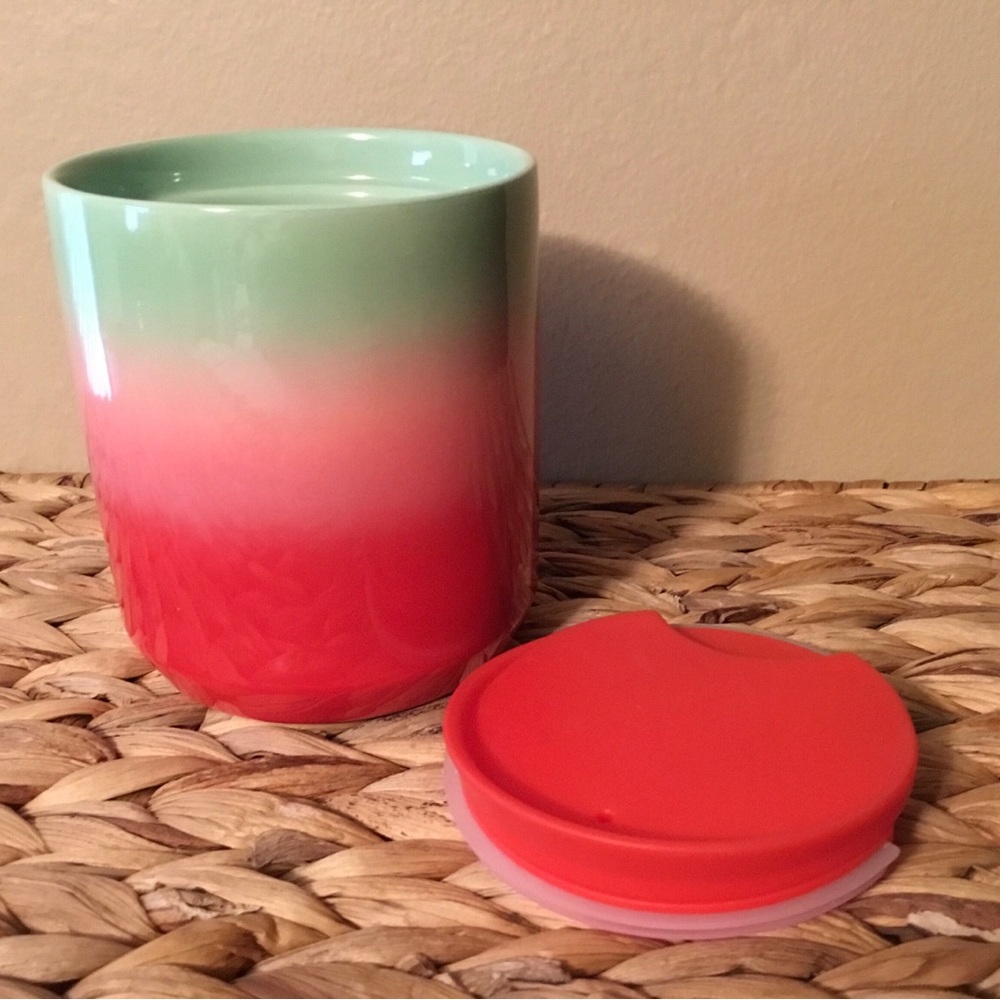 Starbucks Red Ombre Mug with Lid 8 oz